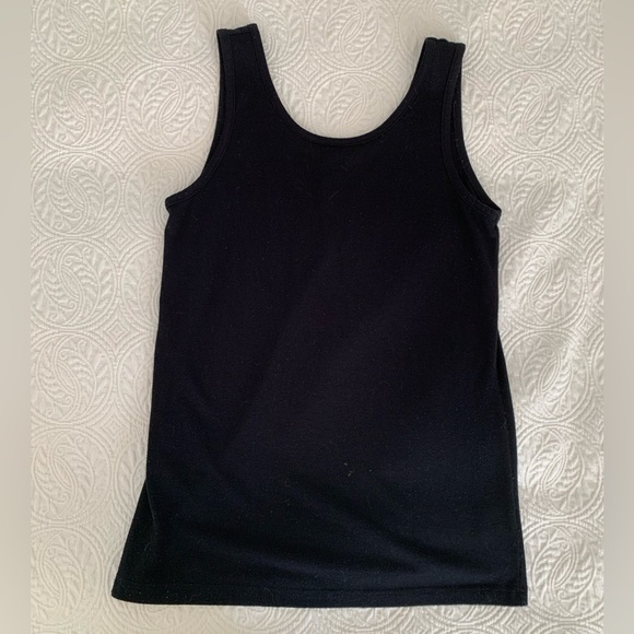 Blouse & Tank Top Set 2 PCS Tie Front Shell Ruffle Black D Signed Disney Girl XL - Picture 4 of 16